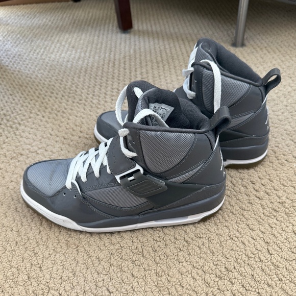 Nike Air Jordan Fight 45 Flight High Grey and Stealth White - Picture 4 of 7